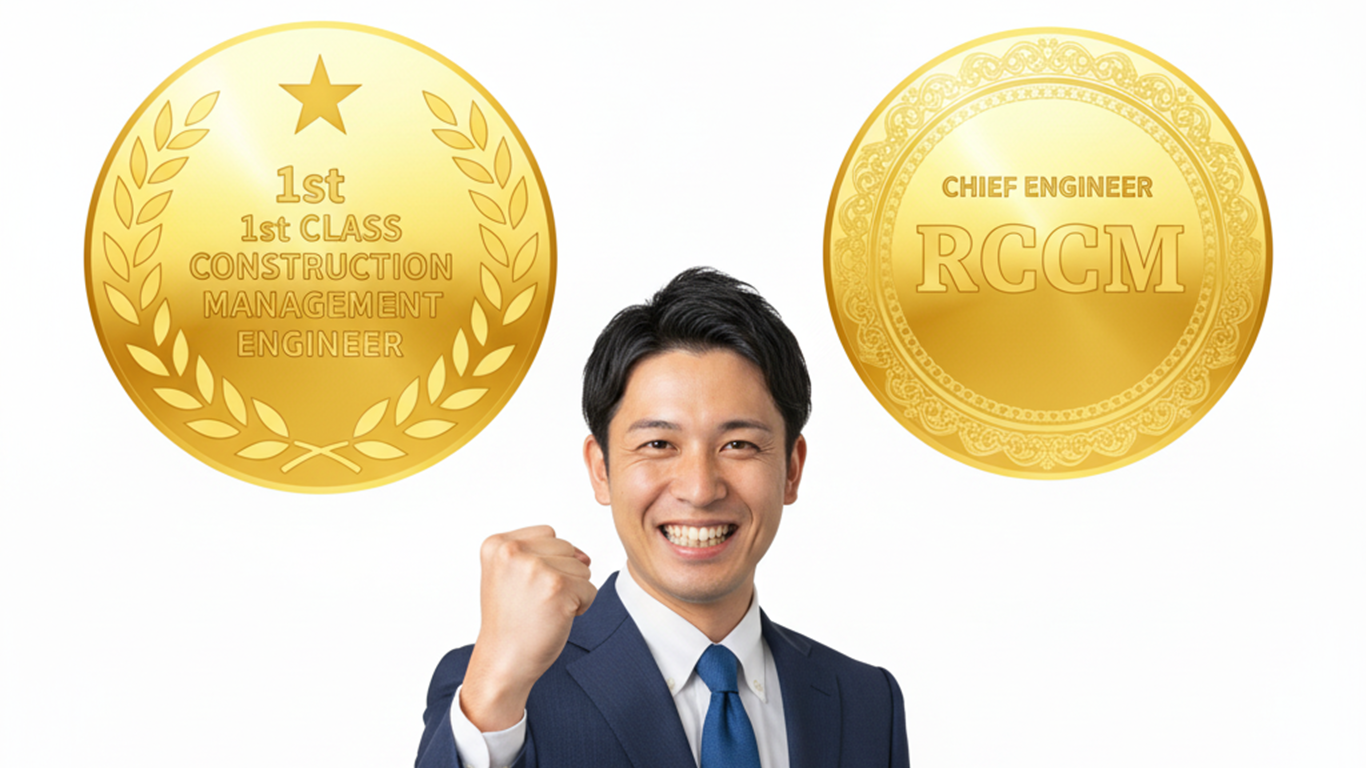 資格をとってキャリアアップを狙う施工管理の男性