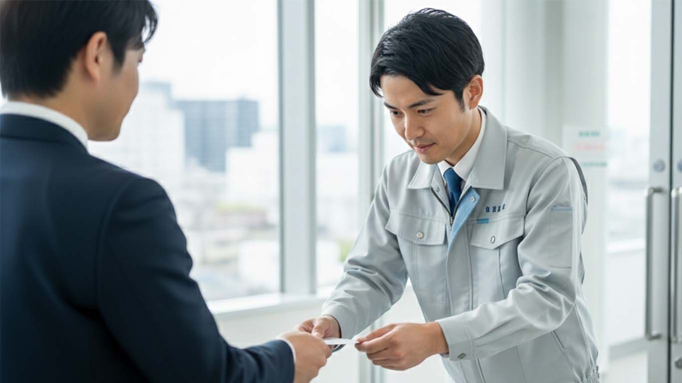 社会人マナーの身についた30代施工管理の男性