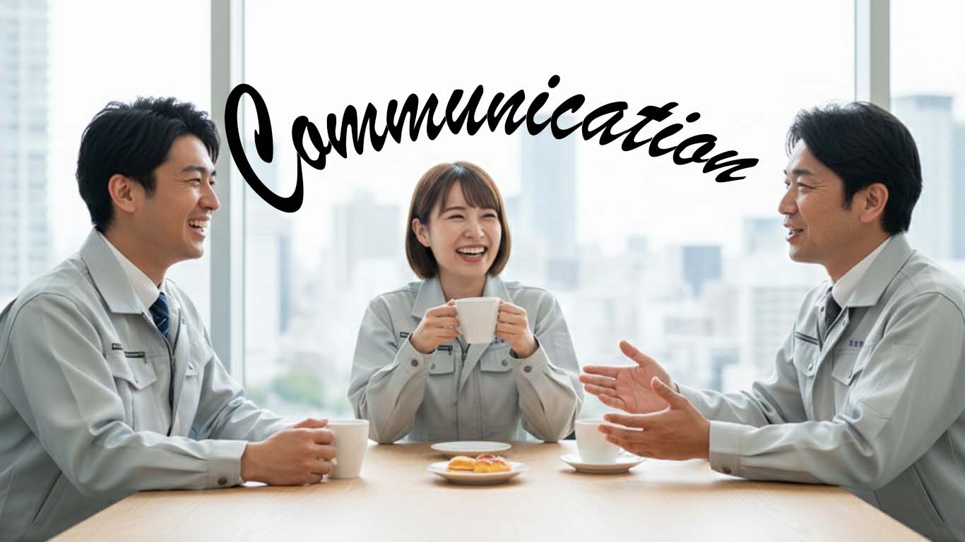 コミュニケーションをうまく取っている施工管理の男性