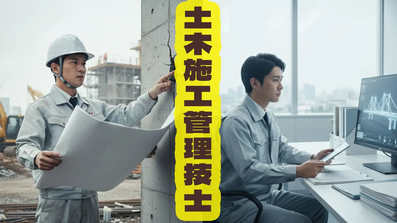 「現場の経験」と「頑張って取った資格」の2つを掛け合わせて働く土木施工管理技士の男性